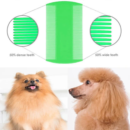 4 Pcs Flea Lice Comb Set Stainless Steel Dog Cat Grooming Combs Double Sided Pet Comb Pet Lice Comb Set Pet Grooming Combs Kit